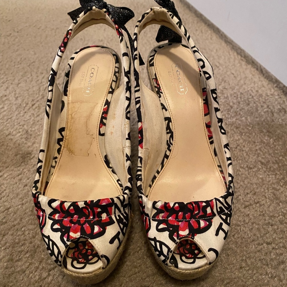 Coach poppy wedges sz 7.5